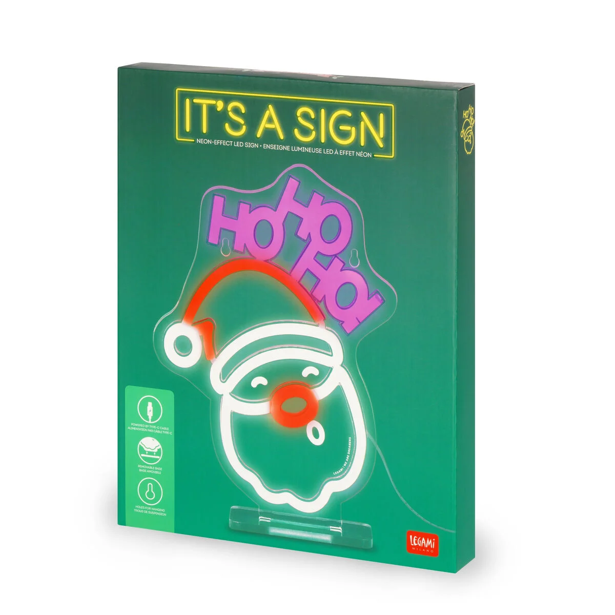 LAMPADA LED EFFETTO NEON SANTA CLAUS